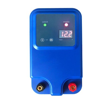 12V Elstängselaggregat med 10 km räckvidd eller 1 Joule uteffekt