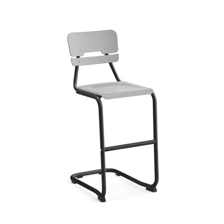 Classroom chair LEGERE I, H 650 mm, anthracite, grey