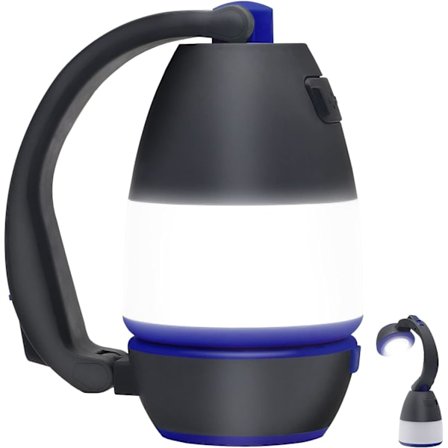 Quad 3-i-1 LED Campinglampa & Handlampa & 5-läges Bordslampa