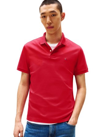 Tommy Hilfiger Liquid Cotton Reg Seasonal Polo - Red - L