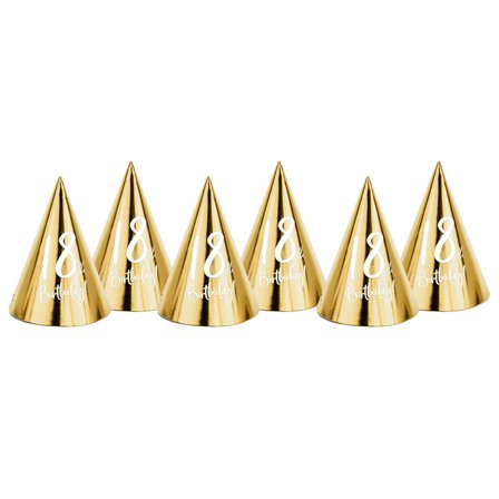 Juhlahatut Birthday 18-v Kulta 6-pack