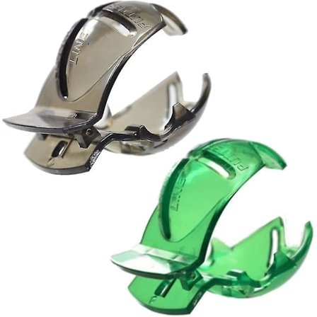 Golfball linjeklips linjal markørpenn maljusteringsmerker verktøy (svart+grønn) (2stk