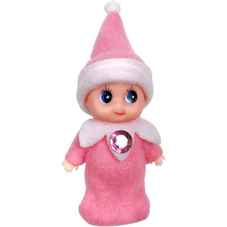 Elf Accessories Baby, Pieni jouluinen tonttutyttö ja -poika vauvanukke joululahjaksi (Pinkki tonttuvauva)