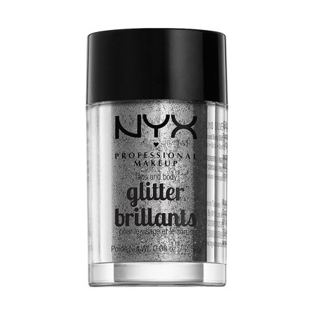 NYX PROFESSIONAL MAKEUP Face & Body Glitter Silver, Makeup, Øjne, Øjenskygge