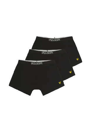 Lyle & Scott Kalsonger RODRIGO, 3-pack Herr Svart 164/170