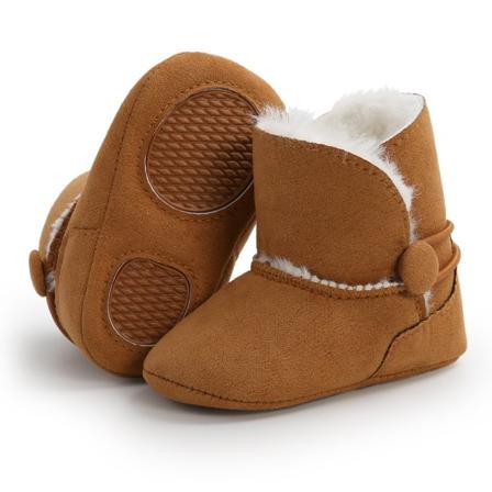 #12CM Fôrede Lær Barneboots Babysko Sko Polstret Varme#
