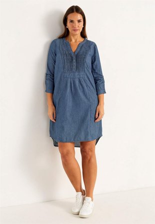 Cellbes of Sweden - Rymlig jeansklänning - mörkblå / denim - för damer - 34/36