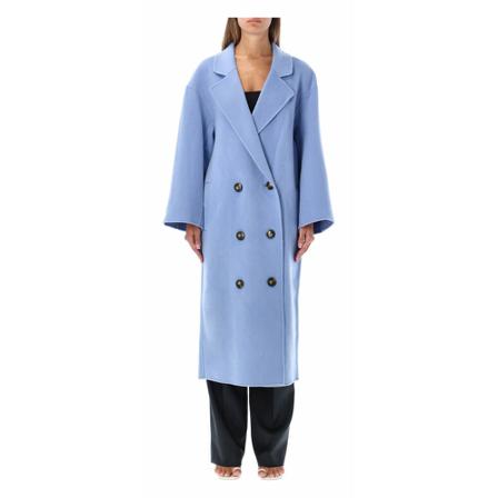 Loulou Studio, Single-Breasted Coats Blauw, Dames, Maat:S