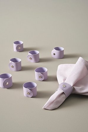 Jotex - Servettring 8-pack Ljuslila LUNI - Köp Kökstillbehör hos Jotex