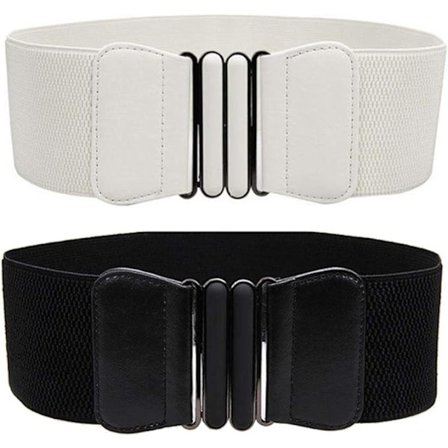 Bred elastisk plus size bälte för kvinnor midjebälte stretch midjeband