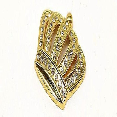 SBSGV 3D Glänsande Diamant Metall Krona Rund Logo Sida Bakre Märke Dekal - Kronform Guld (4-pack)