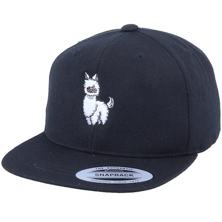 Kiddo Cap - Black - snapback - Cap - Kids Cute Llama Black Snapback - Hatstore