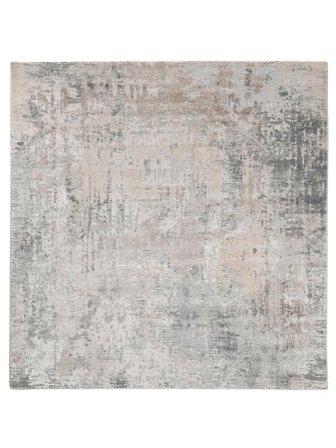 Vintage Abstract Large Ritz Rug - Light Grey 250X250 Rustic Style