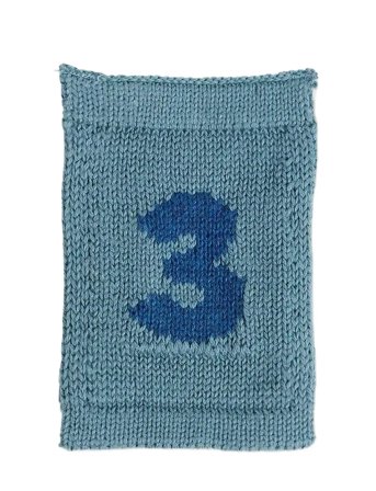 Smallstuff Knitted Flag, 3, Blue - Blue - ONE SIZE