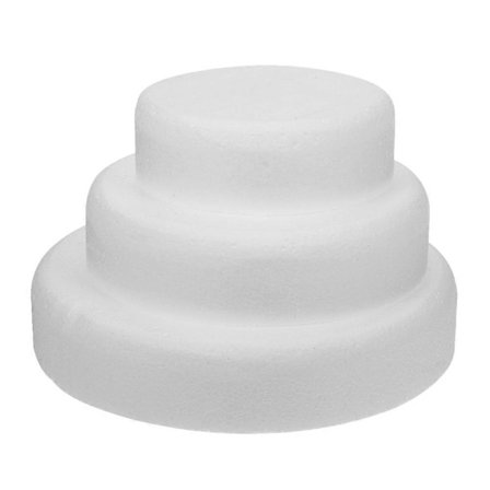 3 stk. Runde Kageattrapper Skumkagemodel Bage Kagemodel Kageattrap