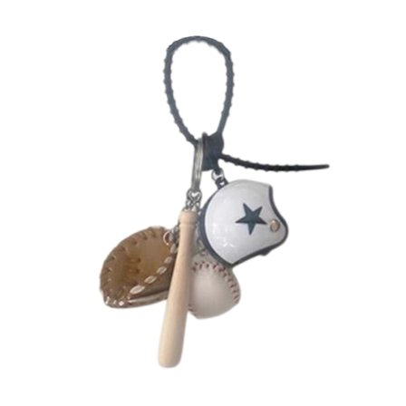 Tyylikäs baseball-aiheinen avaimenperä, tukeva baseball-avaimenperäriipus, koristeeksi reppuihin ja käsilaukkuihin