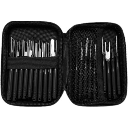 30-delt sett med verktøy for fjerning av terminaler med 1 oppbevaringsboks, verktøy for å låse opp bilterminaler, verktøy for fjerning av 