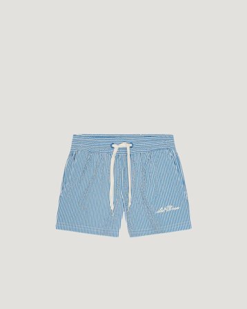 Les Deux Stan Stripe Swim Shorts KIDS Blå Badkläder/Badrockar Kille - Kids Brand Store