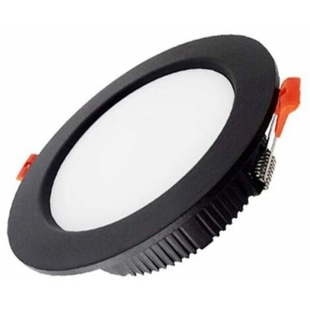 Spot LED Infälld Svart, Extra Platt, Glödlampa, Varmvit, Rund Infälld Taklampa för Badrum, Kök, Vardagsrum