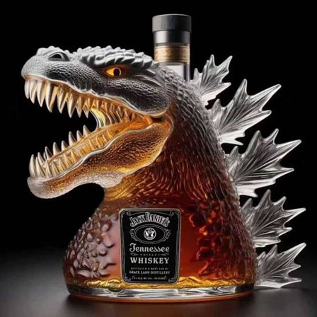 Godzilla Whiskey-flaska Samlarobjekt | Begränsad Upplaga Monsterflaska Displaydekor