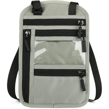 Reise-dokumentorganisator for nakke, passholder, mini-skulderveske