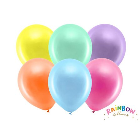 Rainbow Ballonger 30cm metall färger