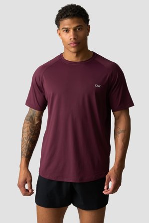 ICANIWILL - Stride Raglan T-shirt Dark Mahogany - Herren - ICIW