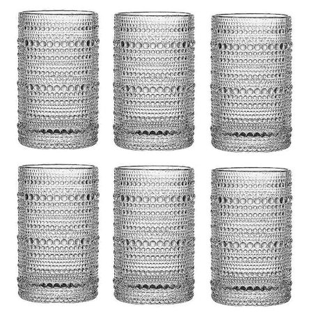 Vintage Hobnail Juomalasit, 6 kpl, Cocktail-lasit, Vesilasit, Baarilasit