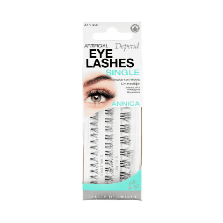 Depend Single Artificial Eyelashes Annica Lösögonfransar & färgning Unisex Svart ONESIZE