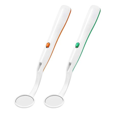 2st Anti-im Oral Dental Spegel Muninspektionsspegel LED-ljus Tandläkarspeglar för Hemmatandvård -Sy