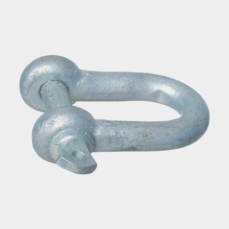 Grillete recto 1852-Marine, Ø10 mm, 37 mm, acero galvanizado, con tornillo de mariposa roscado