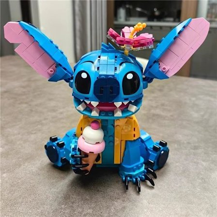 Stitch Byggsats - Byggklossar med Disneyfigur | Rolig bygglek för hela familjen