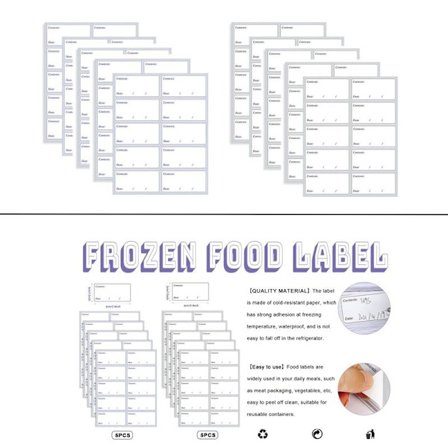 Jääkaapin etiketit, pakastetarrat