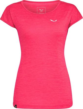 Salewa Women's Puez Melange Dry T-Shirt Women short-sleeved sweaters Pink 40