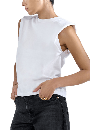 Bread & Boxers Heavy Tank Linnen Dam Vit L