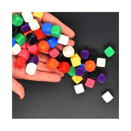 20 st 16 mm ogenomskinliga tomma D6 sexsidiga tärningar leksak undervisningsresurser festtillbehör blandad färg