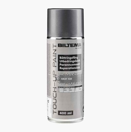 Biltema - Utbedringslakk Grå 400ml, Tilsvarer Bilens Originallakk, Fin Sprayfordeling, For Alle Bilmodeller, Rensing av Rust, Støvtørr Etter 10 
