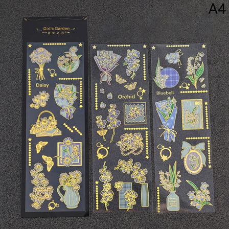 3 St/påse Vintage Botaniska Klistermärken Litterära Estetiska Blommor