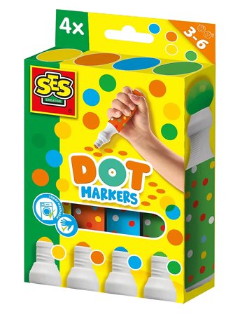 SES Creative | Dot Markers - 4 Colours Xxl | ONE SIZE