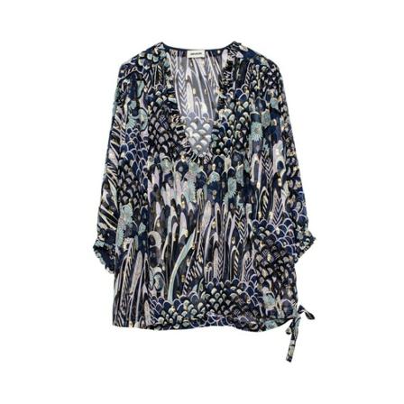 Zadig & Voltaire Terry Lurex Top Blå, Dame, Størrelse: S