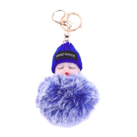 1 st Nyckelring Sovande Baby Handväska Nyckelring Legering Nyckelring Nyckelhållare För Kvinnor Flickor Blå