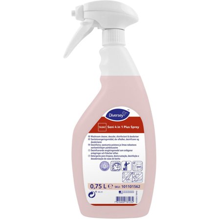 TASKI Sanitetsrengöring Sani 4in1+ Spray 750ml - Lyreco - Städ och hygien - Rengöringsmedel - Sanitetsrent