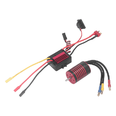Motor ESC Set 2838 børsteløs motor og 35A børsteløs ESC-erstatning for 1/14 1/16 RC bil Rød 4400KV