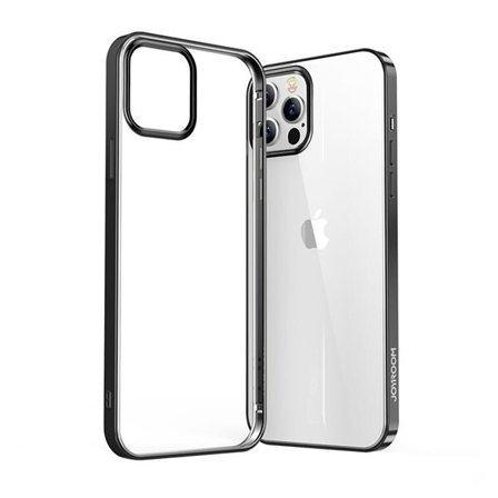 Joyroom Ultratyndt etui med galvaniseret ramme til iPhone 12 Pro Max - sort (JR-BP796)