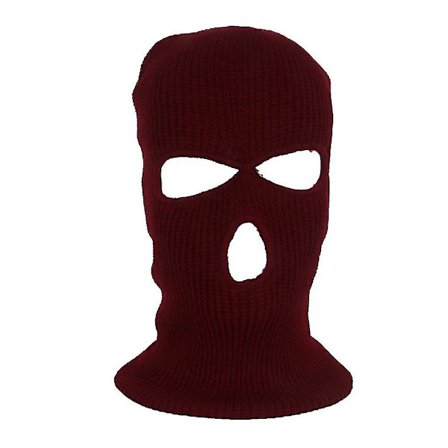 Full Face Skimaske Vinterhue Balaclava Hætte Beanie Varm Taktisk Hat 3 Huller
