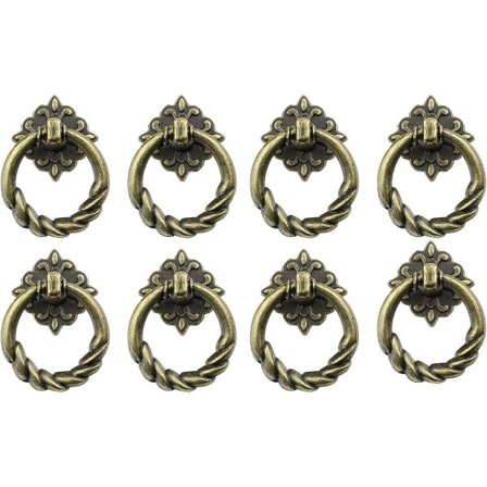 8 st Vintage Draghandtag Knoppar, Antik Brons Möbel Handtag Knopp, Lämplig för skåp, Sminkbord, Möbler etc. (Brons)