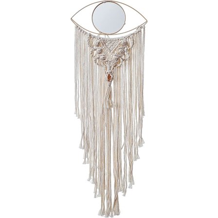 Bohemisk Väggbonad i 100% Vävd Bomull med Fransar -