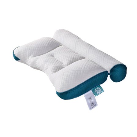 Komfortabel gåsedunpute for å forbedre søvn, 2023 super ergonomisk pute, beskytt nakken og ryggraden (blå)