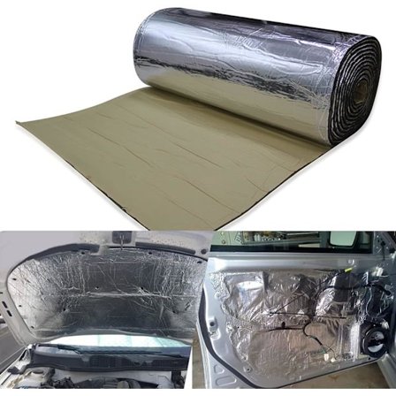 0,5M x 2M 10mm isoleringsmåtte til bil, varme- og lydisolering, dæmpning af motorstøj, vandtæt, varme- og fugtbeskyttelse