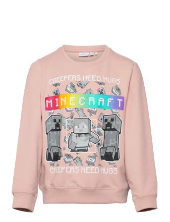 Nkfdiana Minecraft Sweat Unb Bio Sweat-shirt Genser Rosa Name It*Betinget Tilbud